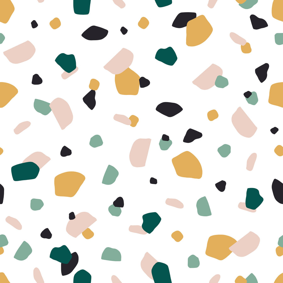 Terrazzo Shapes Mural Wallpaper