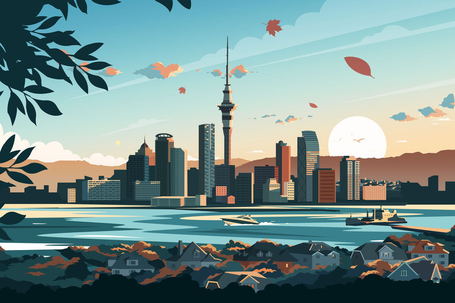 Travel Auckland Mural Wallpaper