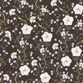 Trailing Morning Glory, Walnut Mural Wallpaper - pure wallpaper artwork