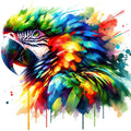 Vibrant Parrot's Tropical Essence Mural Wallpaper - pure wallpaper artwork