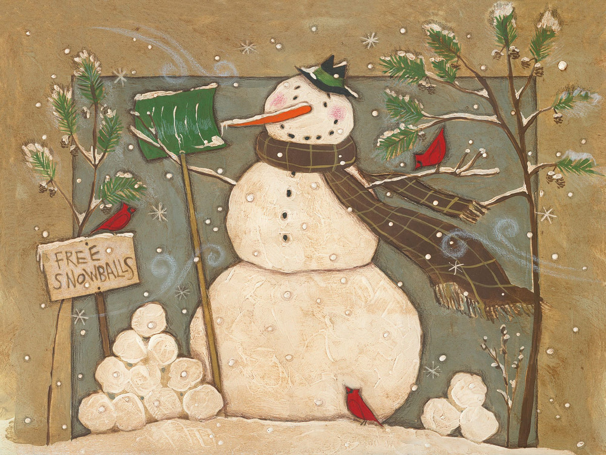 Seasonal Snowman I Mural Wallpaper - pure wallpaper artwork