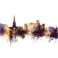 Solihull England Skyline Purple & Gold Mural Wallpaper - pure wallpaper artwork