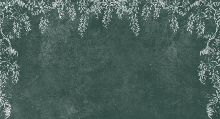 Welcome to Our Theatre, Bottle Green Mural Wallpaper