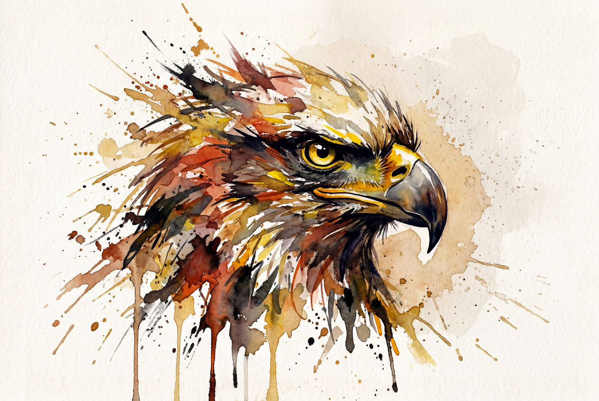 Eagle - Watercolor Predators Series Mural Wallpaper - pure wallpaper artwork