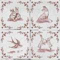 Forest Animals Telft Tiles, Sepia Mural Wallpaper - pure wallpaper artwork