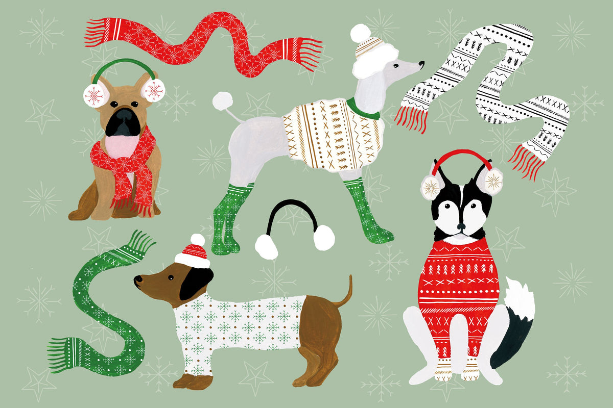 Puppy It's Cold Outside I Mural Wallpaper - pure wallpaper artwork