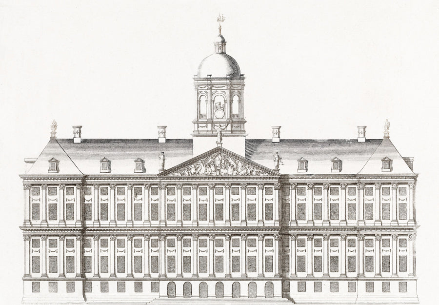 The City Hall in Amsterdam, Front Mural Wallpaper