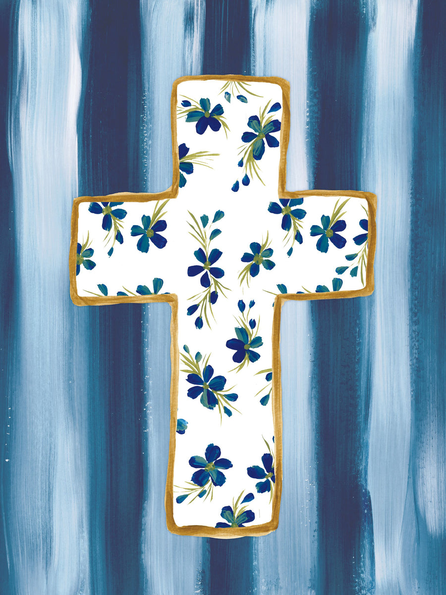 Floral Cross II Mural Wallpaper