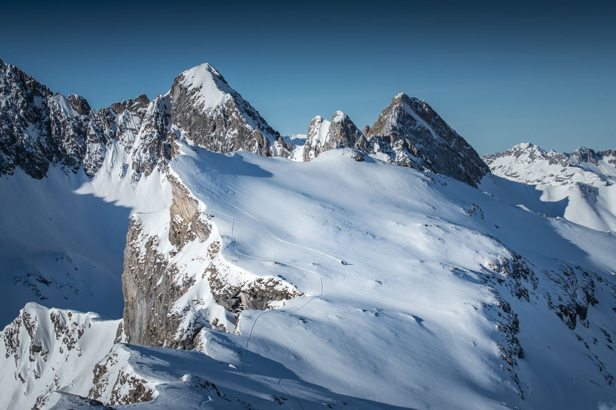 Skiing Hasenfluh Mural Wallpaper - pure wallpaper artwork