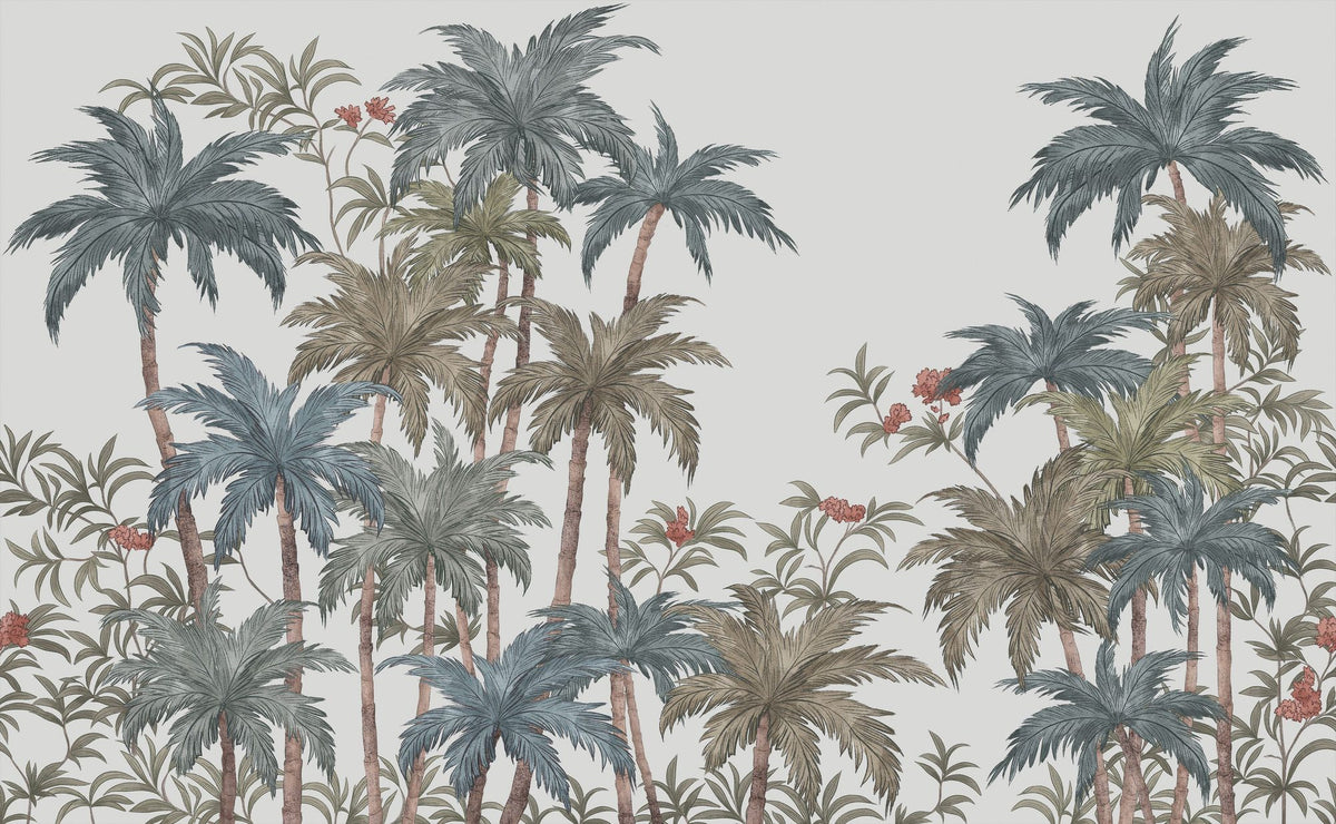 Palm Abode, Bright Mural Wallpaper - pure wallpaper artwork