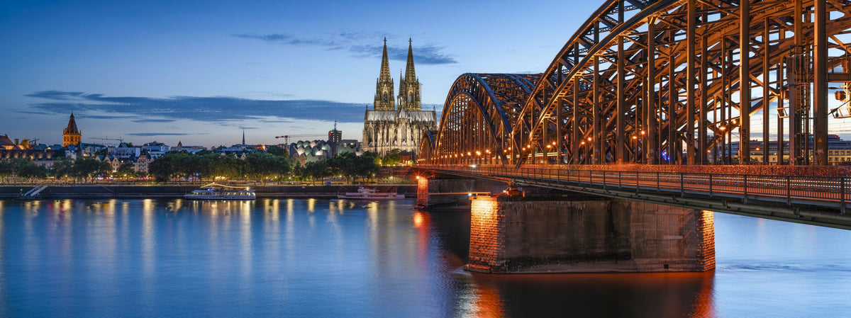 Hohenzollern Bridge Panorama Mural Wallpaper - pure wallpaper artwork