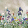 Iris Field Brown Mural Wallpaper - pure wallpaper artwork
