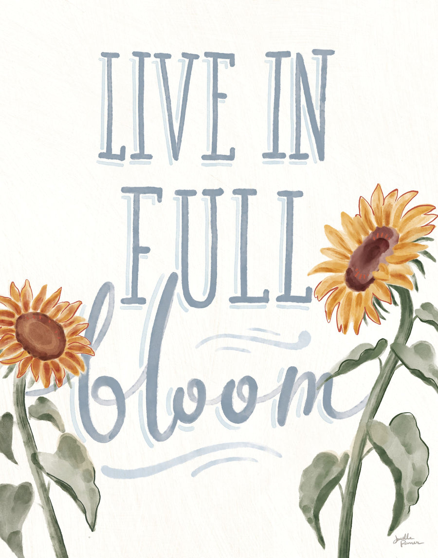 Sunflower Season VI White Mural Wallpaper