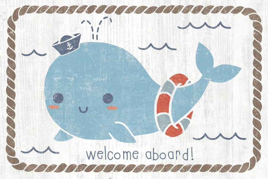 Nautical Friends Whale of a Time Mural Wallpaper