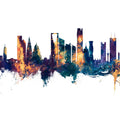 Riyadh Saudi Arabia Skyline Blue & Bronze Mural Wallpaper - pure wallpaper artwork