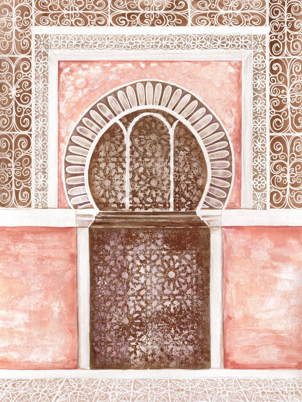 Moroccan Streets Tiled Alcove Mural Wallpaper - pure wallpaper artwork