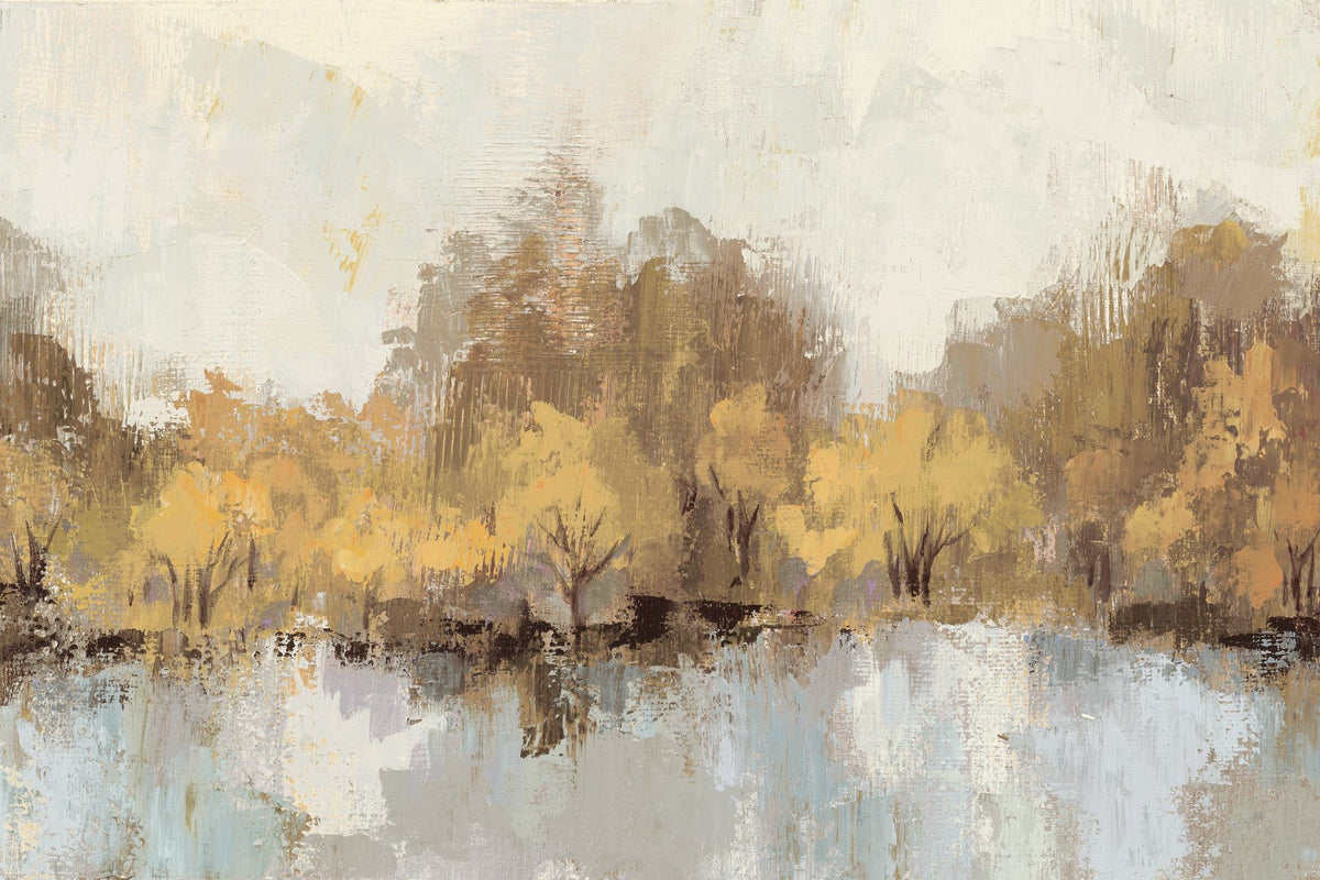 Bright Autumn Reflection Mural Wallpaper - pure wallpaper artwork