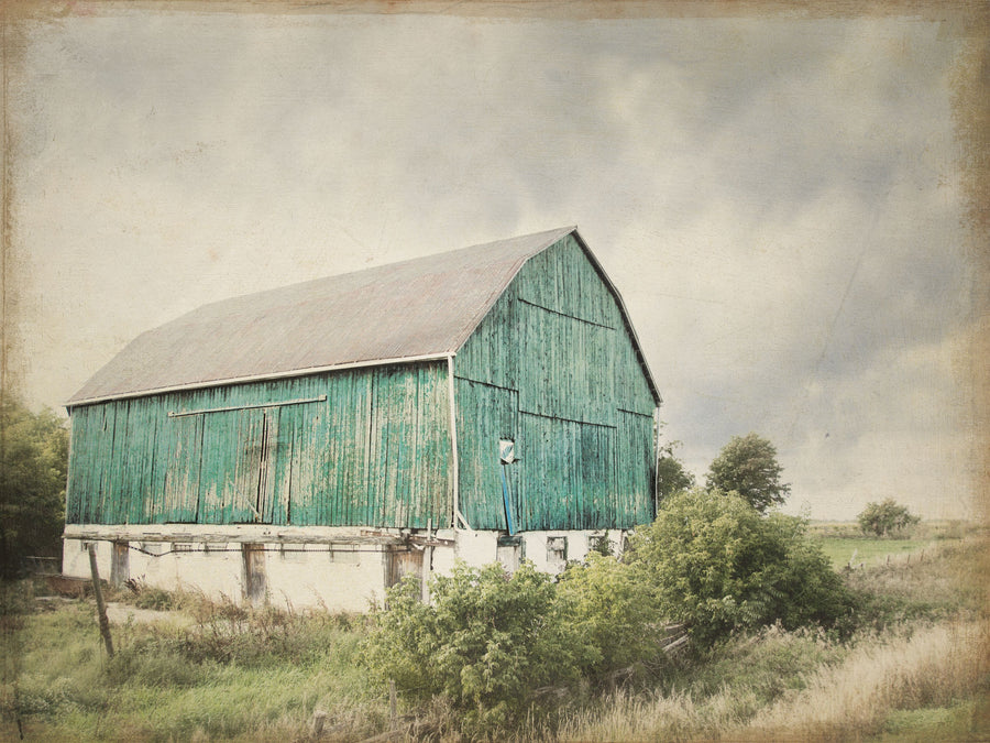 Late Summer Barn I Crop Vintage Mural Wallpaper