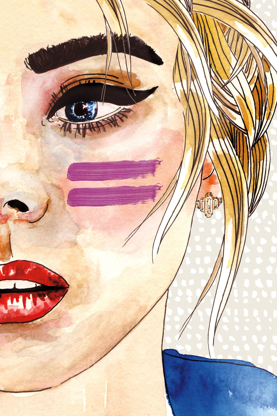 Pop Art Girl Mural Wallpaper