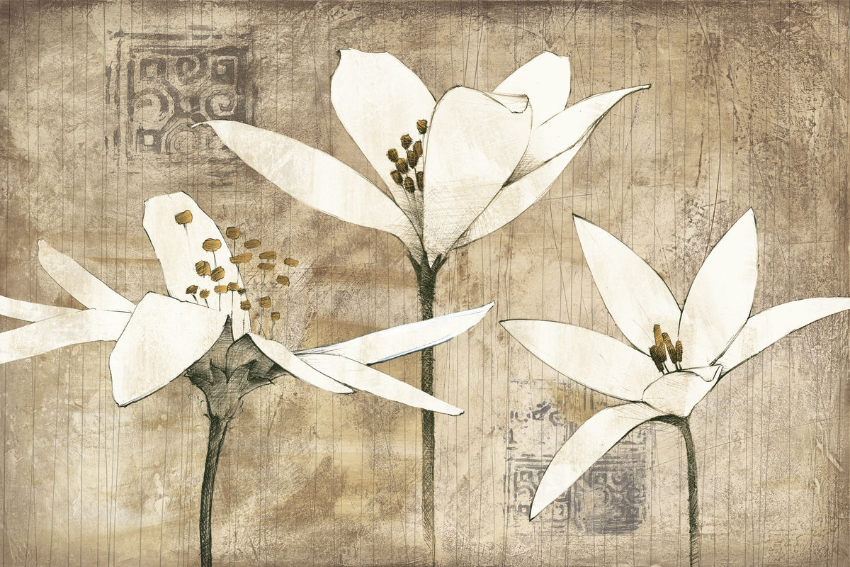 Pencil Floral III Mural Wallpaper - pure wallpaper artwork