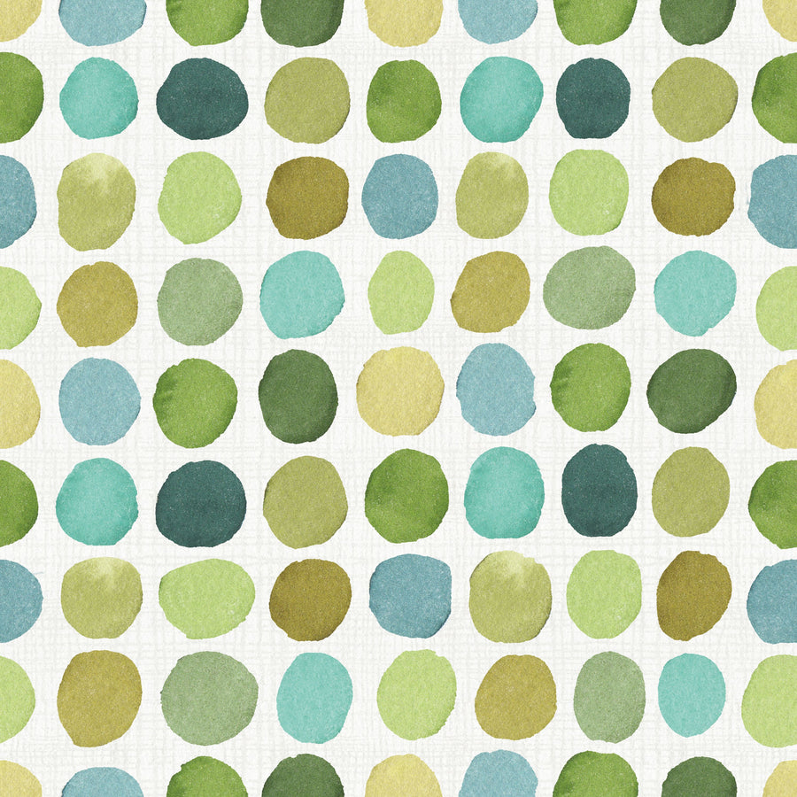 A Mix of Circles Green Mural Wallpaper