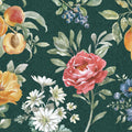 Floral Solitude Green Mural Wallpaper - pure wallpaper artwork