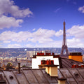 Parisian Rooftop Vista Mural Wallpaper - pure wallpaper artwork