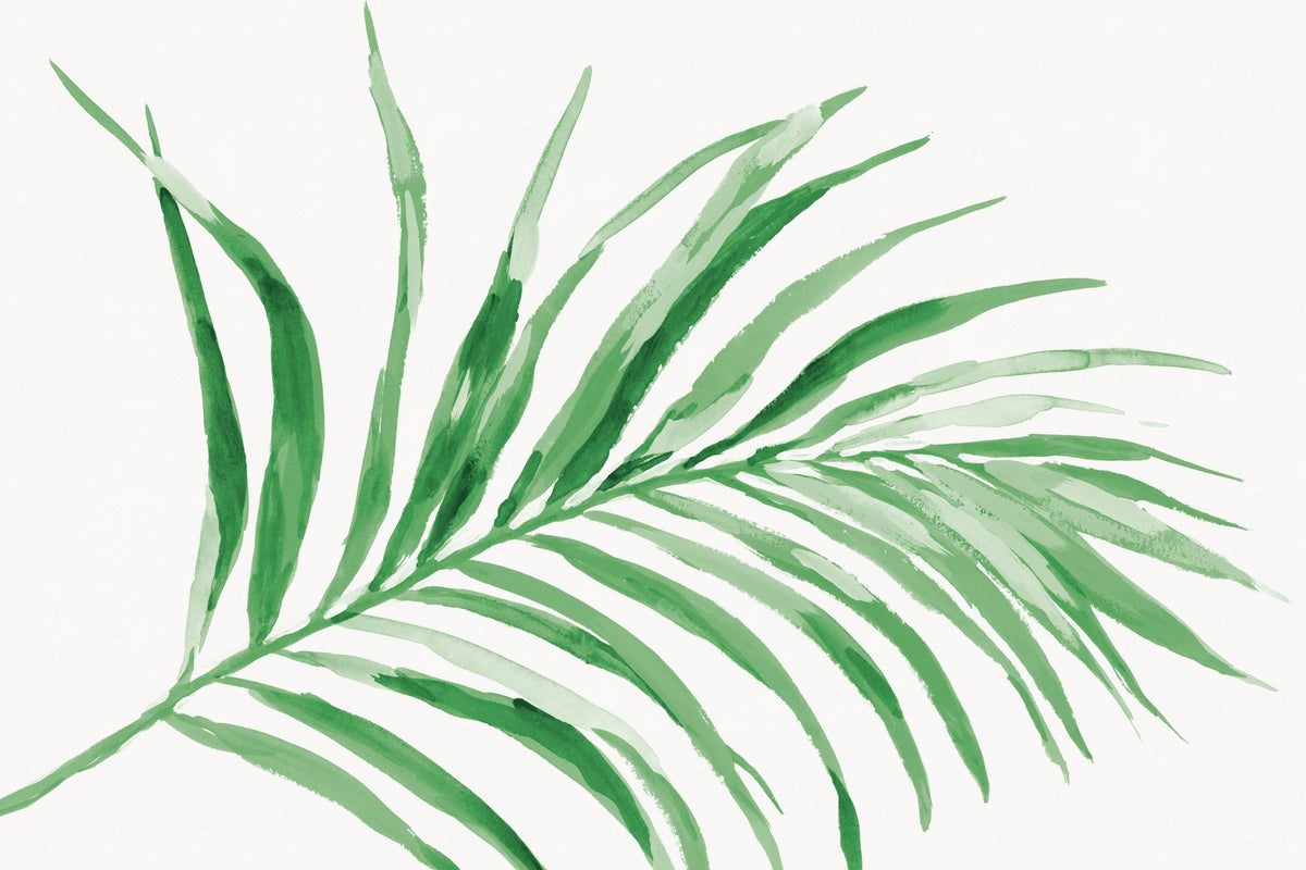 Colorful Tropical Leaf Green II Mural Wallpaper - pure wallpaper artwork