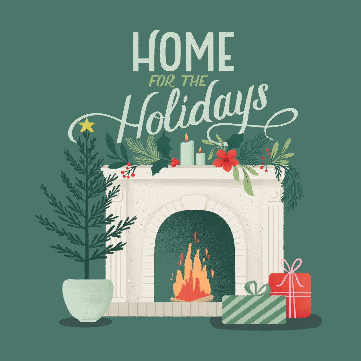 Home For the Holidays VI Mural Wallpaper - pure wallpaper artwork