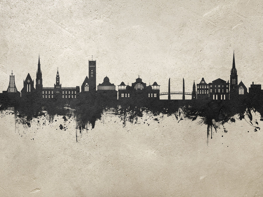 Torquay England Skyline Concrete Mural Wallpaper