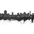 Poughkeepsie New York Skyline Black & White Mural Wallpaper - pure wallpaper artwork