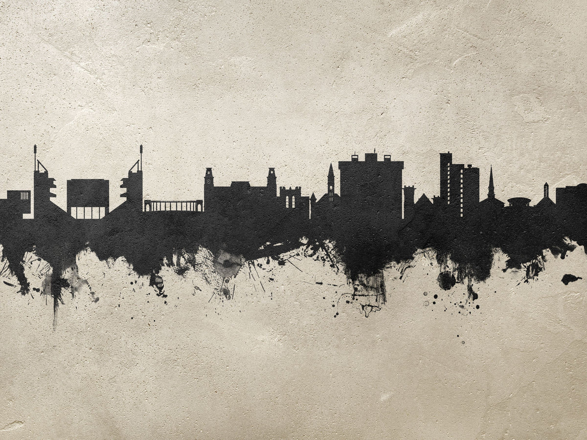 Fayetteville Arkansas Skyline Concrete Mural Wallpaper - pure wallpaper artwork