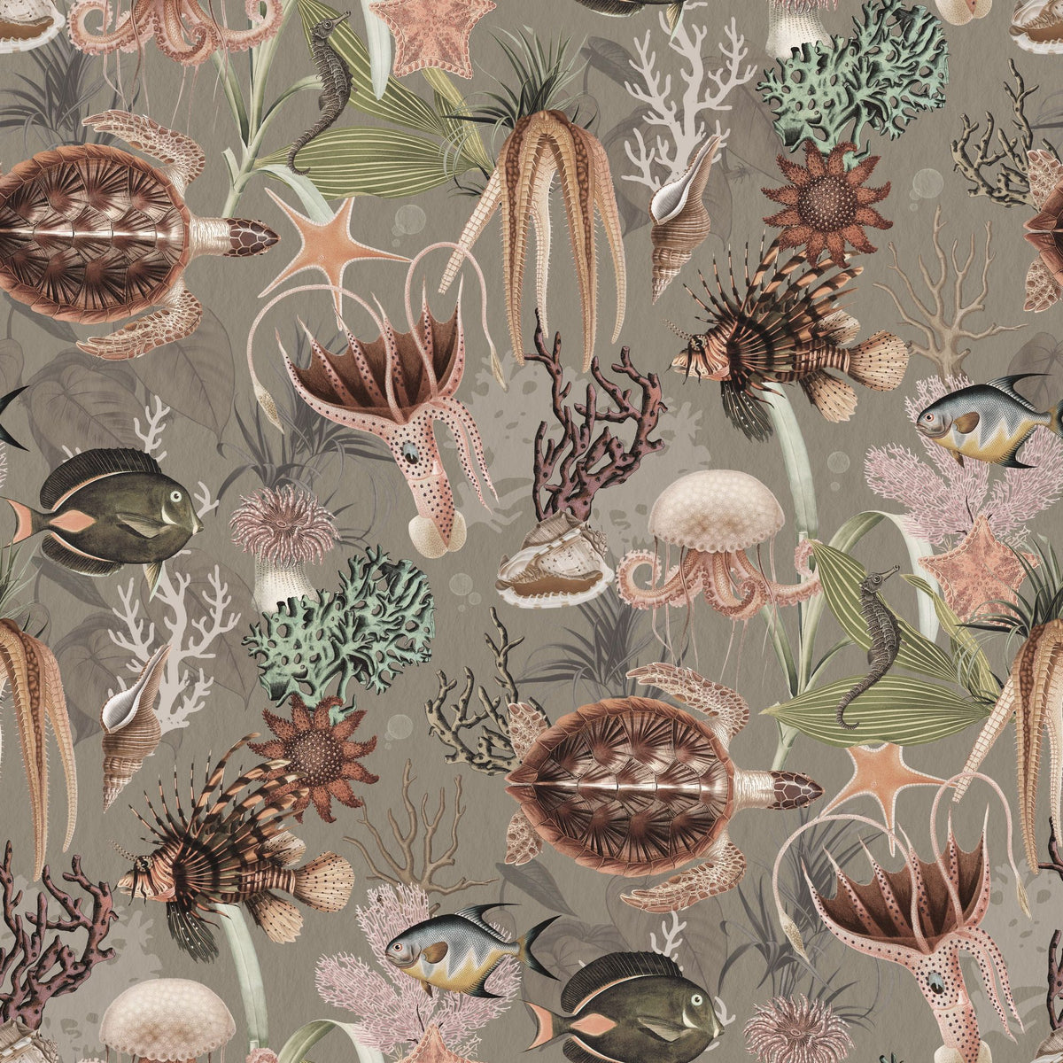 Deep Sea, Oyster Mural Wallpaper - pure wallpaper artwork