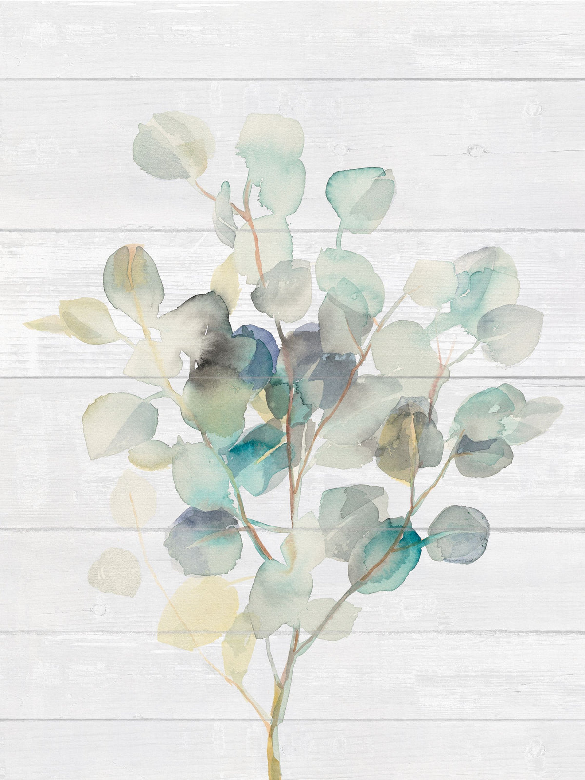 Eucalyptus III on Shiplap Mural Wallpaper - pure wallpaper artwork
