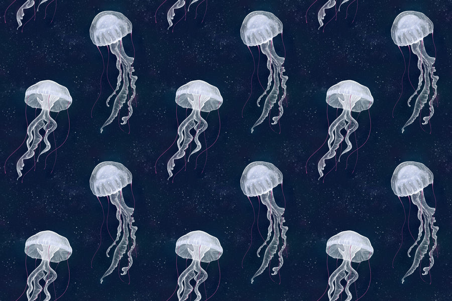 Jellyfish Zen Mural Wallpaper