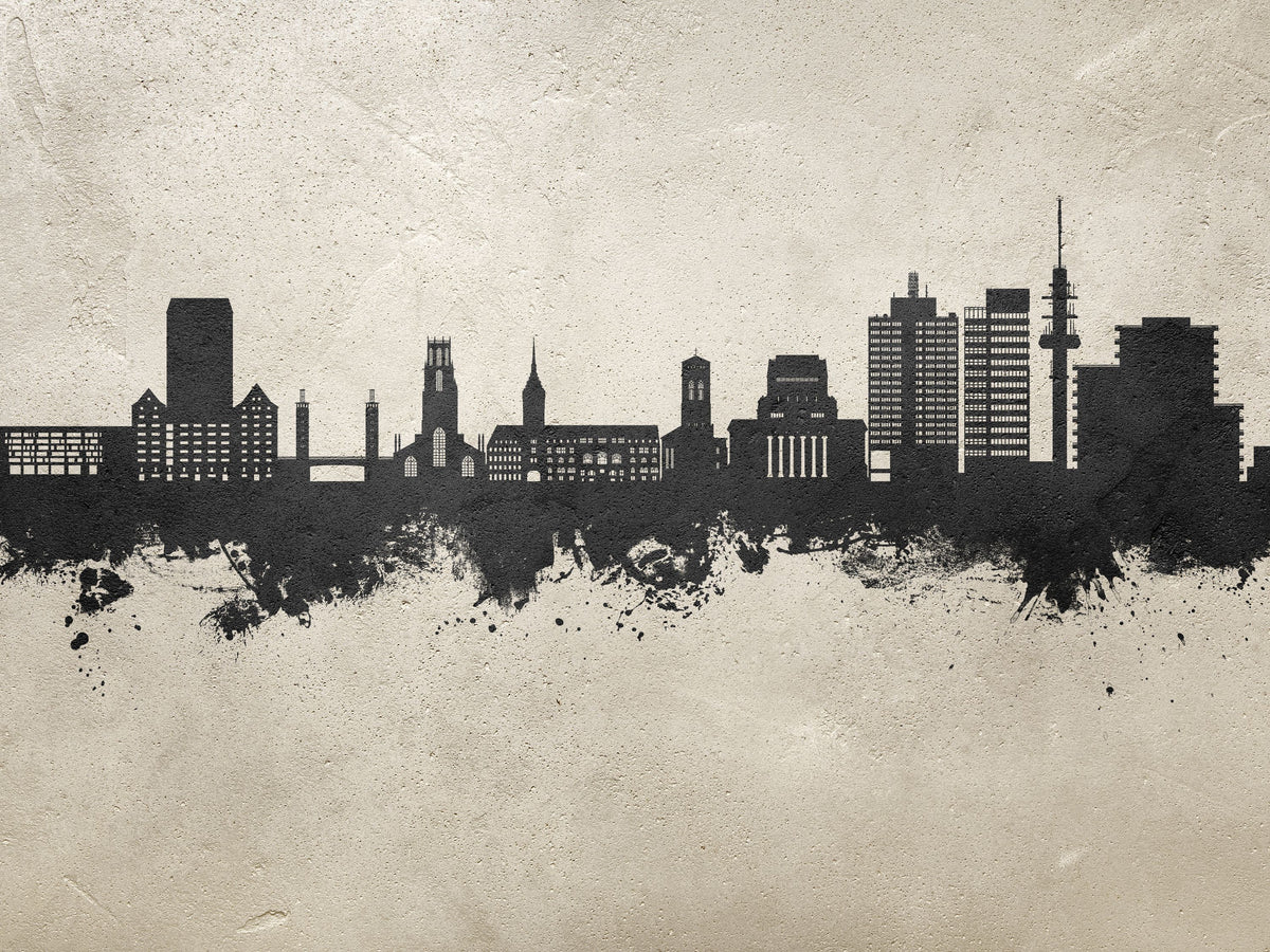 Duisburg Germany Skyline Concrete Mural Wallpaper - pure wallpaper artwork