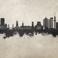 Duisburg Germany Skyline Concrete Mural Wallpaper - pure wallpaper artwork