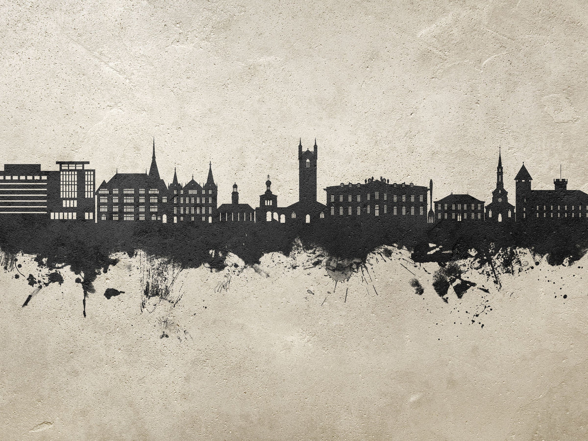 Vevey Switzerland Skyline Concrete Mural Wallpaper - pure wallpaper artwork