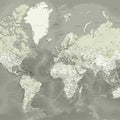 World Map Cities - Faolan Mural Wallpaper - pure wallpaper artwork