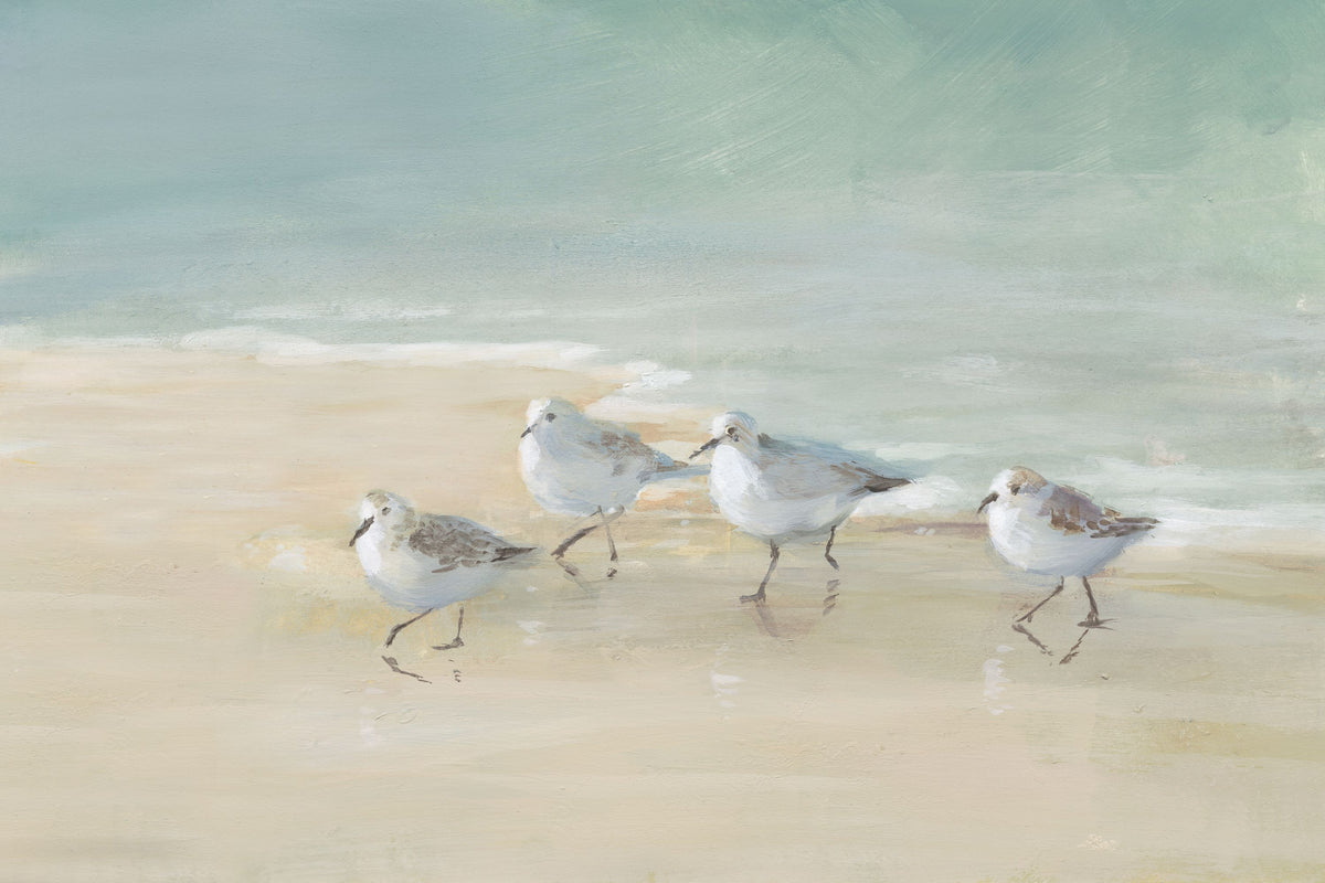 Tranquil Shorebirds on the Sand Mural Wallpaper - pure wallpaper artwork