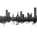 Salford England Skyline Black & White Mural Wallpaper - pure wallpaper artwork