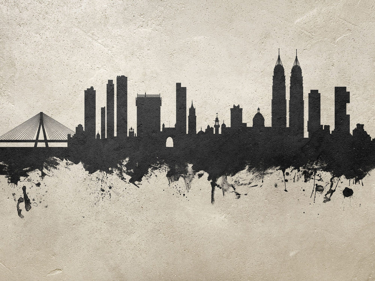 Mumbai Skyline India Bombay Concrete Mural Wallpaper - pure wallpaper artwork