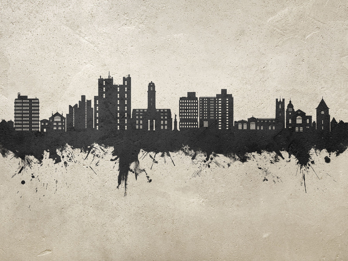 Luton England Skyline Concrete Mural Wallpaper - pure wallpaper artwork