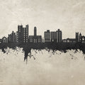 Luton England Skyline Concrete Mural Wallpaper - pure wallpaper artwork