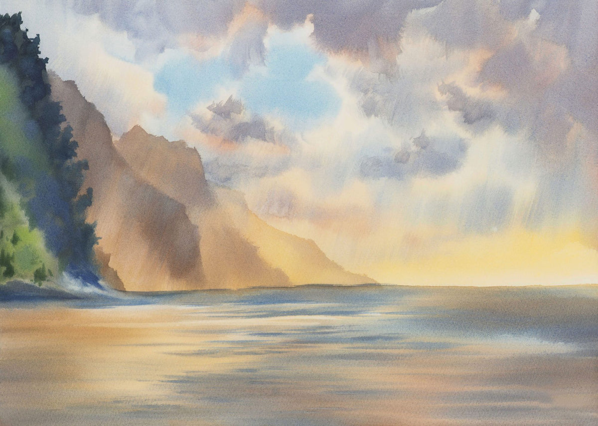 Coastal Reverie Mural Wallpaper - pure wallpaper artwork