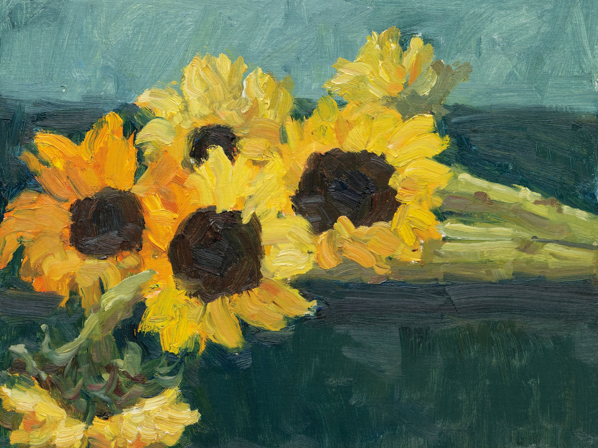 Freshly Cut Sunflowers Mural Wallpaper - pure wallpaper artwork