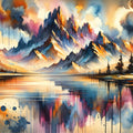 Majestic Mountain Reflected in Lake Mural Wallpaper - pure wallpaper artwork