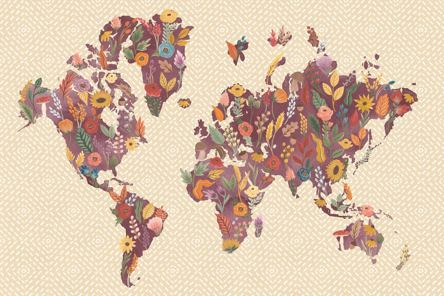 Harvest Garden World Mural Wallpaper