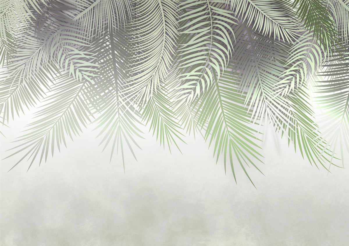 Home Grown Palms Mural Wallpaper - Edition 3 - pure wallpaper artwork