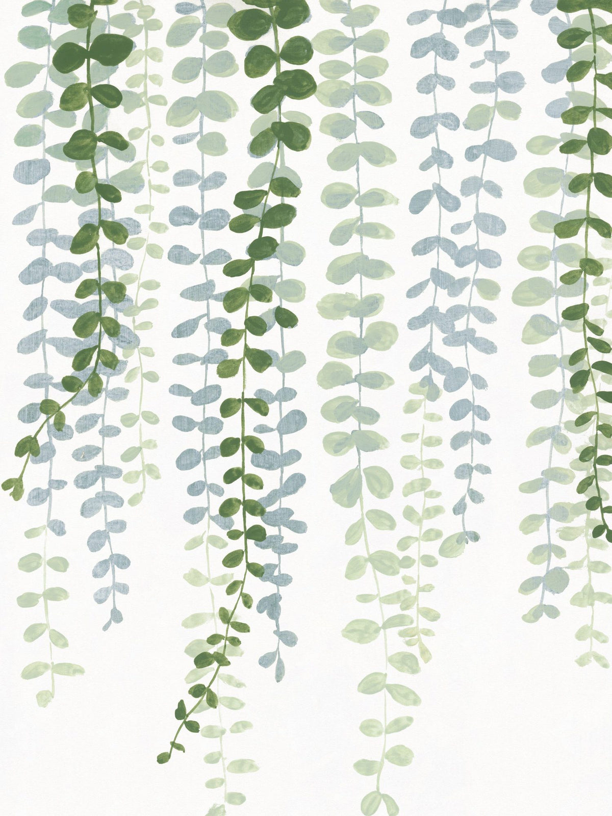 Cascade in Green Mural Wallpaper - pure wallpaper artwork